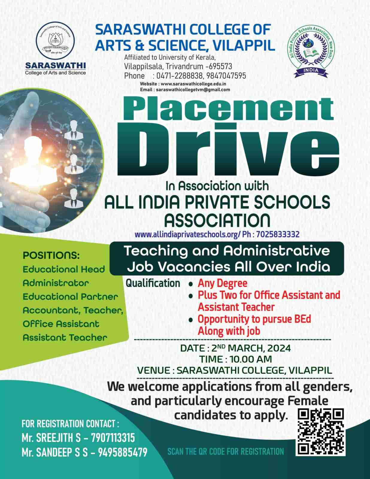 Campus Drive @  Saraswathy Arts & Science College, Trivandrum