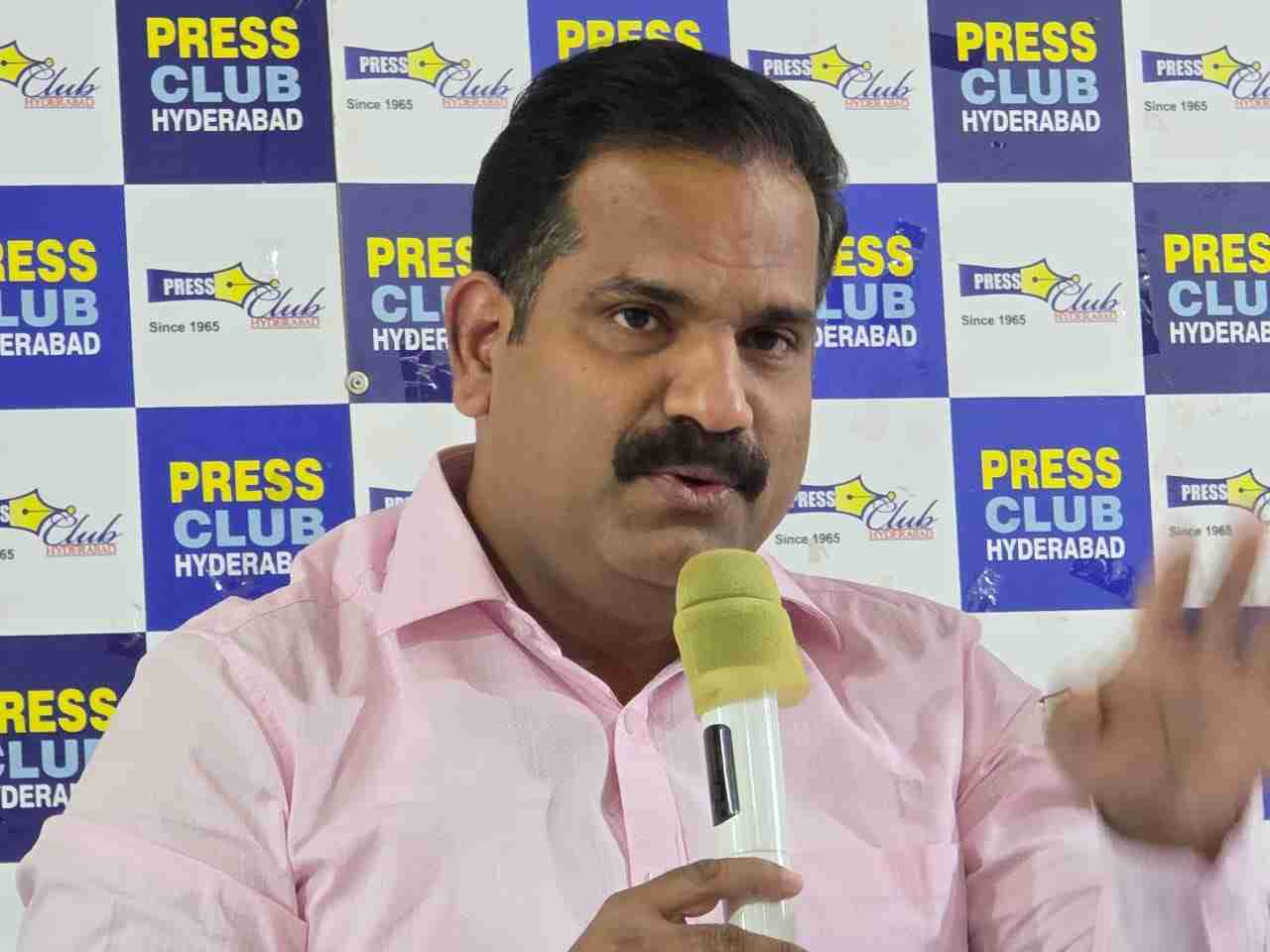 Hyderabad Press Meet about satelite education 